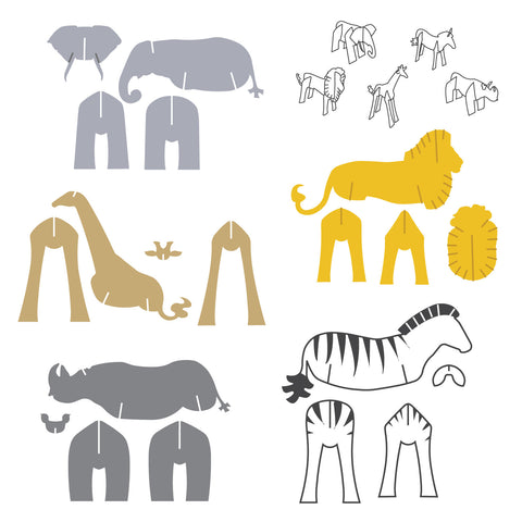 Zoo Animal Set (3-D)