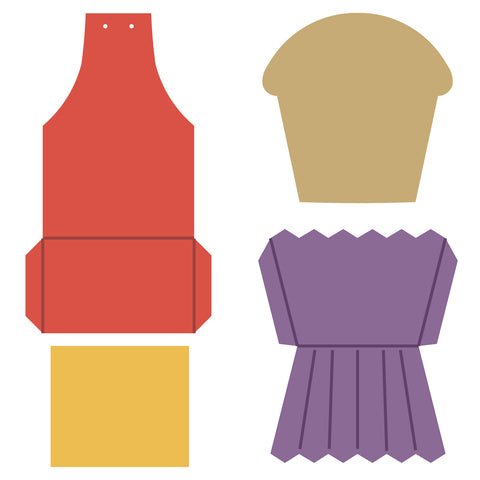 Mini Cards-Apron & Cupcake