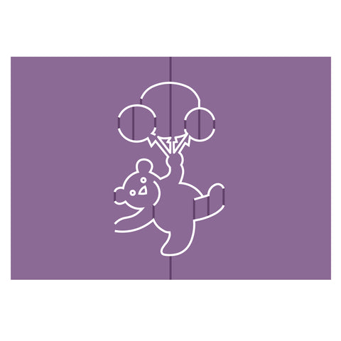 Cards in Nothing Flat-Bear with Balloon