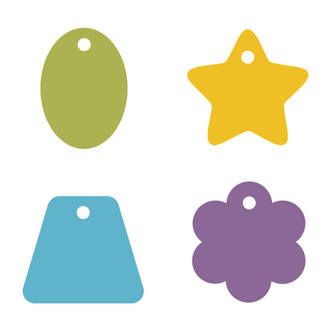 Gift Tags, Star Tag, Flower Tag, Oval Tag