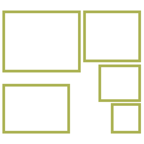 A2 Accordion Frame Mats (Clear Cuts)