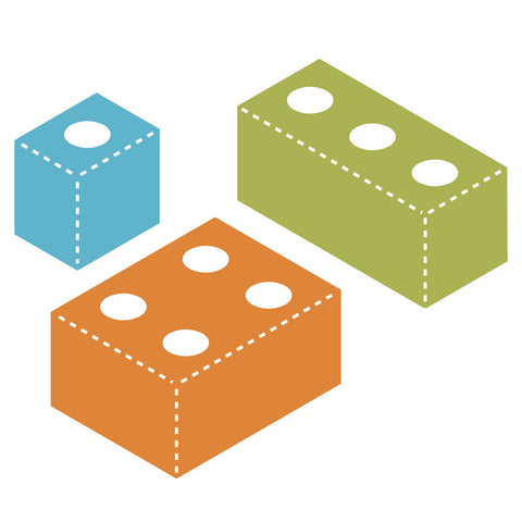 lego, 3-D block with holes