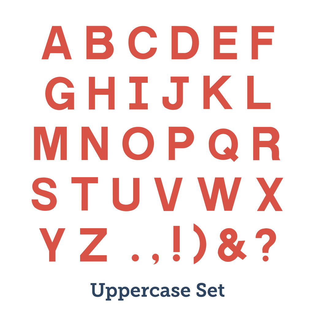 Block Alphabet - 1 3/4
