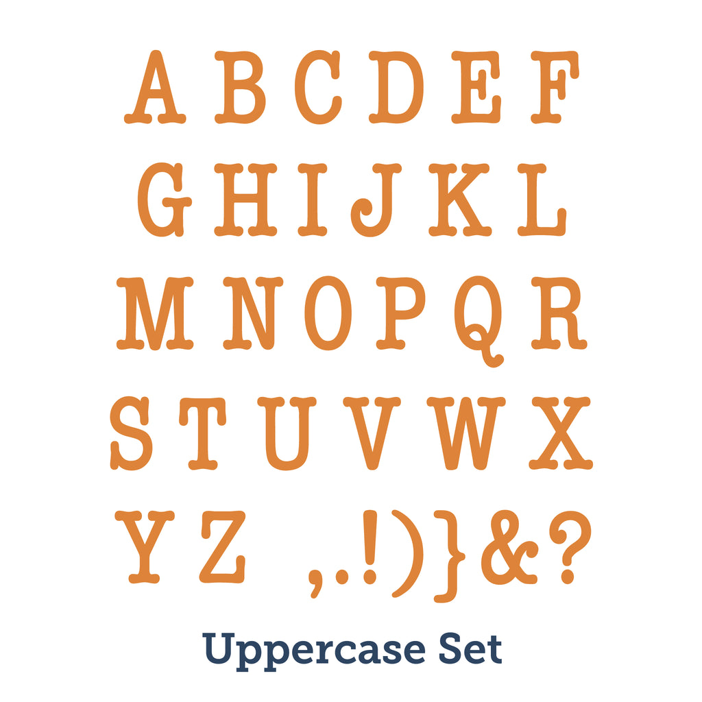  Decorative Die Set - Typewriter Alphabet - Upper and Lower