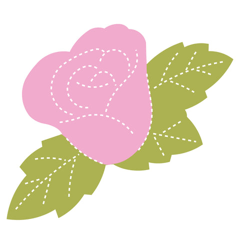 Flower-Rose w/Leaves
