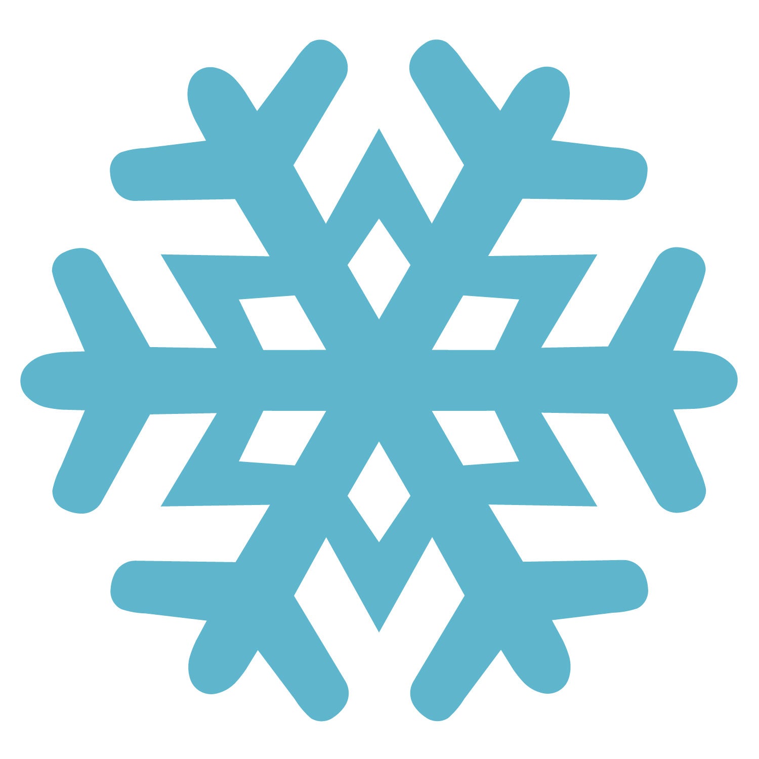 Snow Day Winter Rug, Snowflake, Seasonal Christmas, Winter