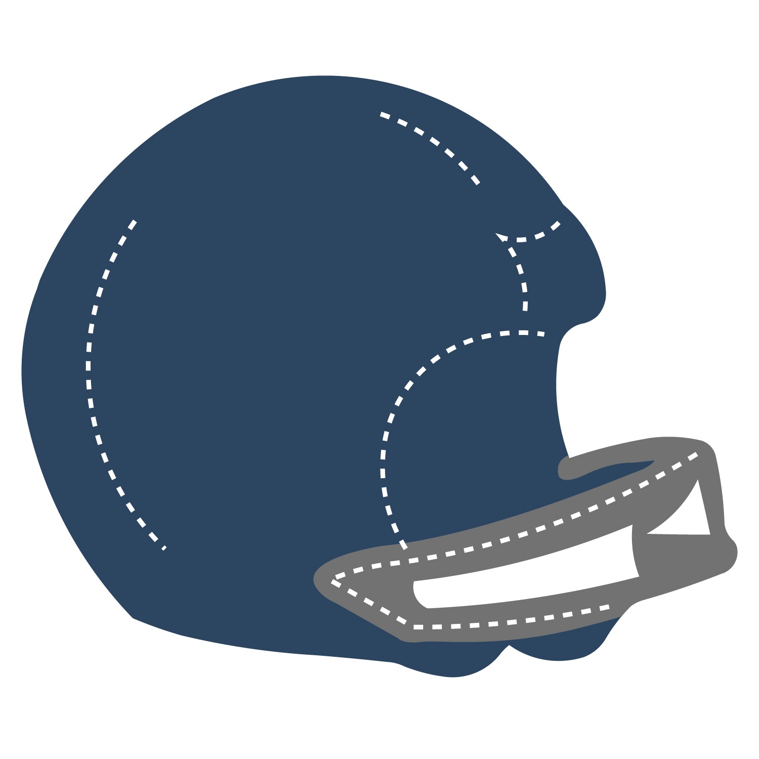 2 football helmets icon AccuCut Sports & School Spirit, Steel-Rule Blade, Standard Type